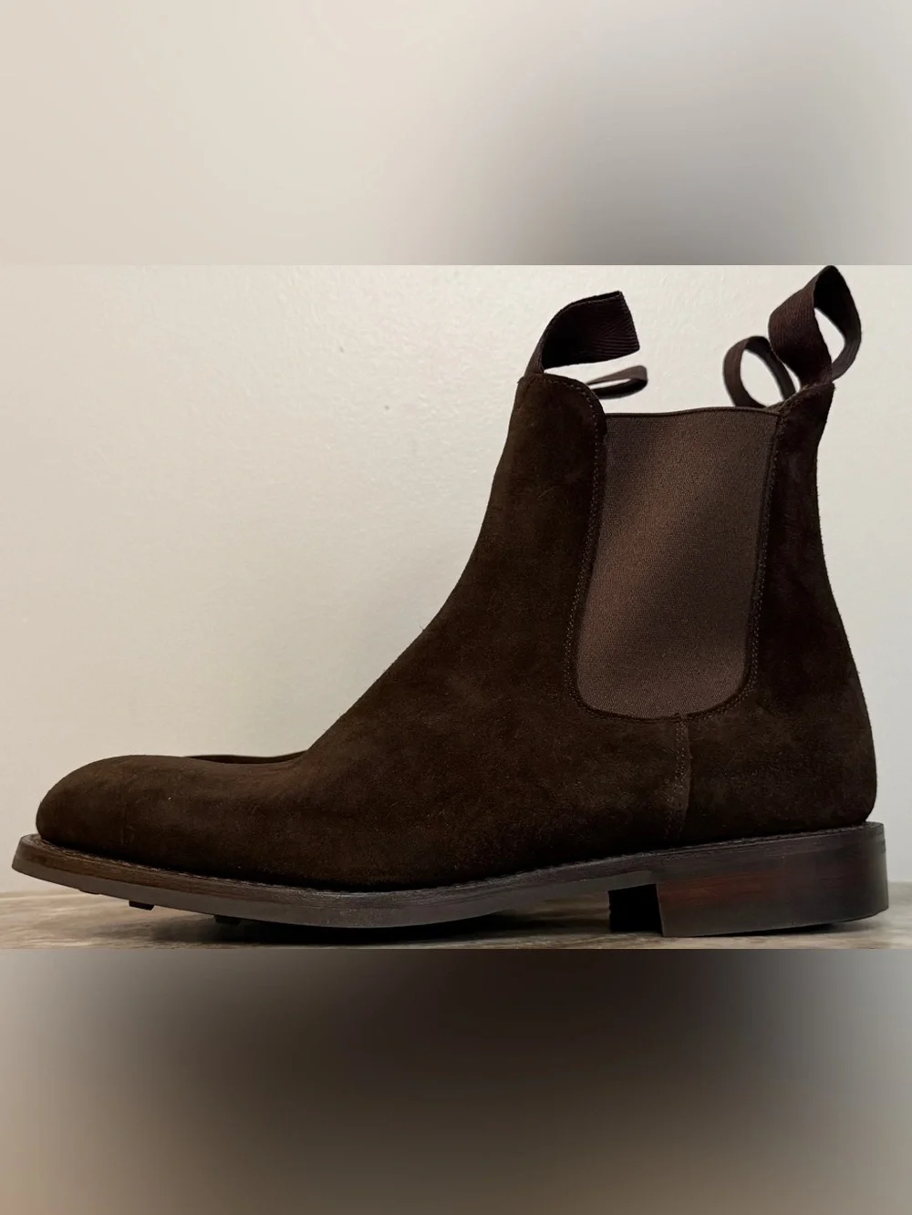 Drake’s Hancock Chelsea Boots Dark Brown Suede 8.5 UK/ 9.5 US Chocolate Danite